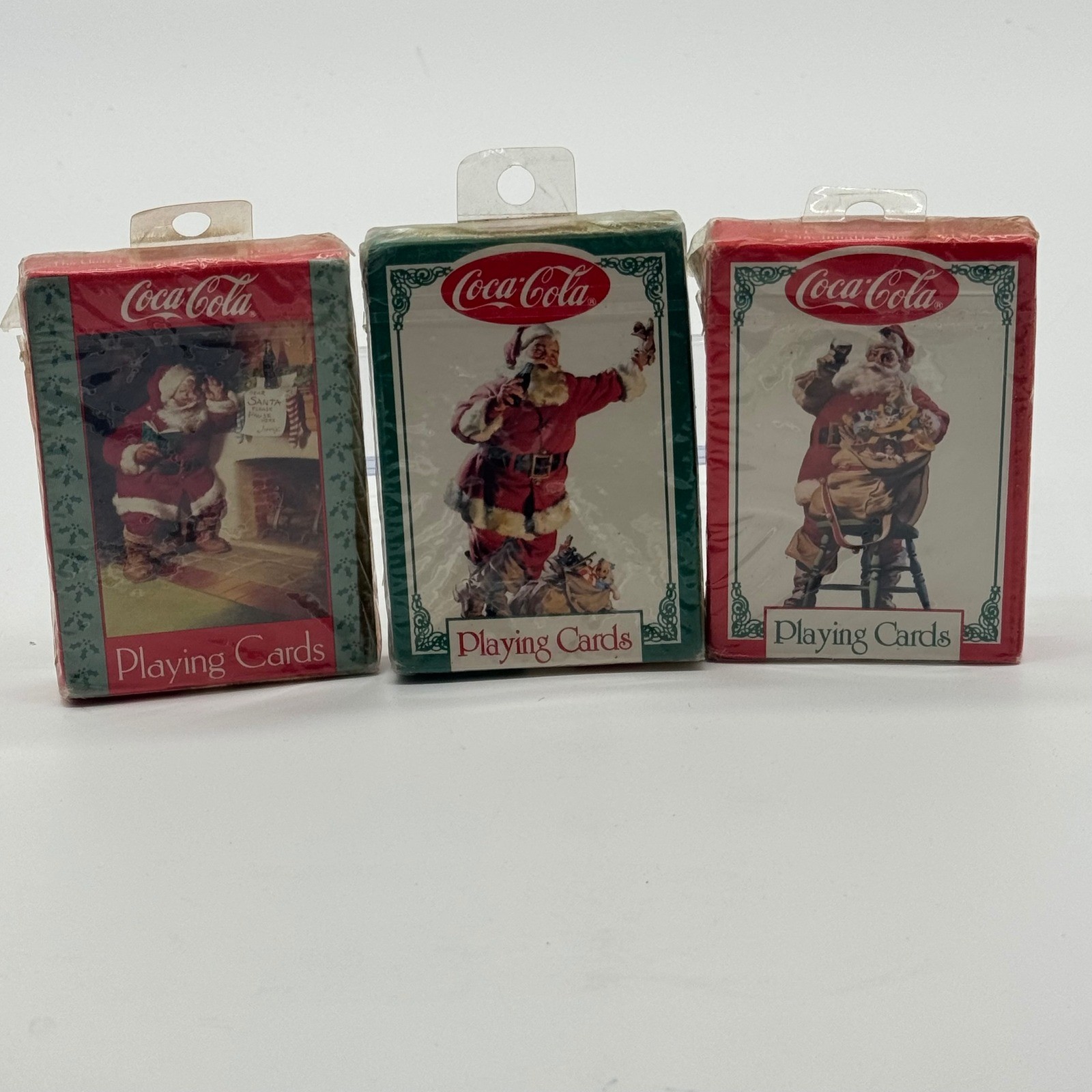 Vintage 1994 Coca-Cola Santa Claus Playing Cards Set of 3 Sealed Decks Holiday