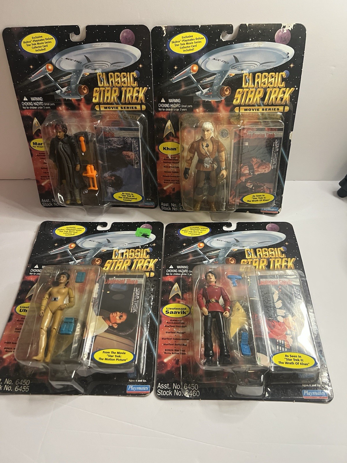 Playmates Classic Star Trek Figures, Set A Four