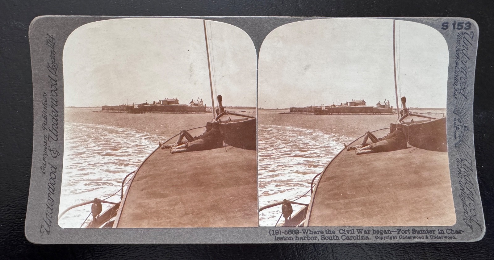 Where The Civil War Began, Fort Sumter, Charlotte Harbor--Underwood Stereoview