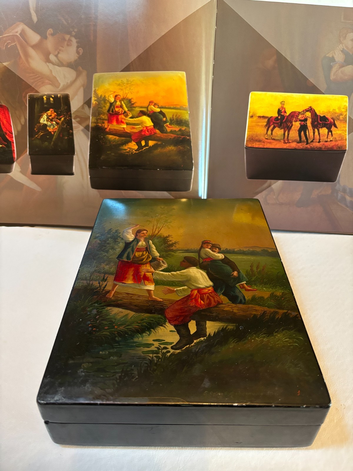 Antique Russian Lacquer Box 1950
