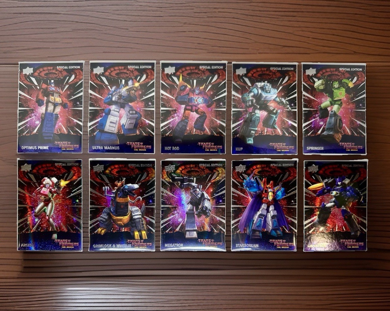 Upper Deck Transformers: The Movie 40th Anniv  10-Card Set ALL GALAXY VARIENTS