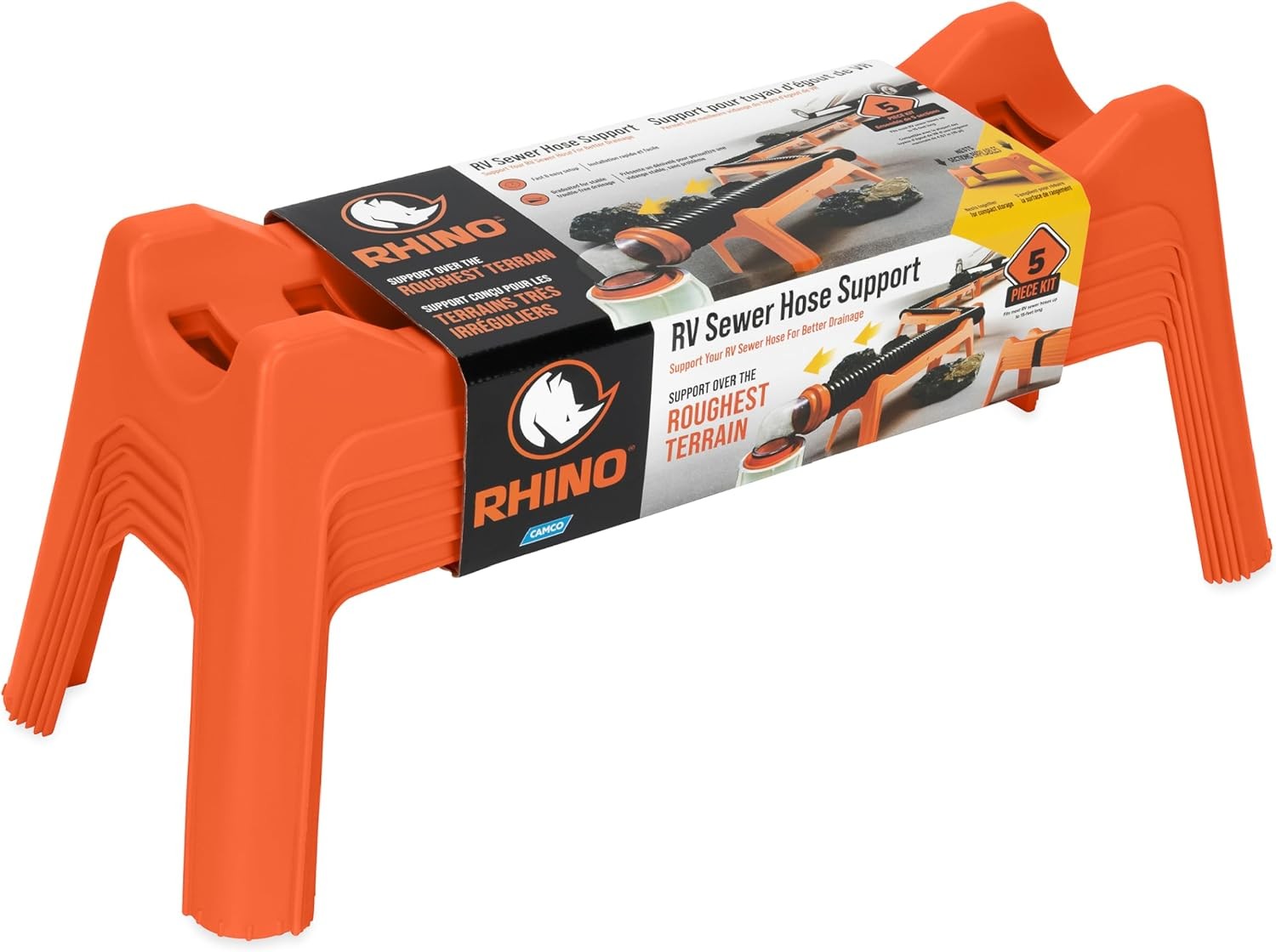 RV Sewer Hose Support Kit - Extends Over Uneven Terrain
