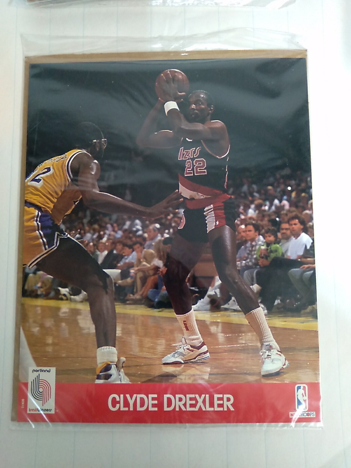 1990 Clyde Drexler Portland Trail Blazers Basketball 8x10