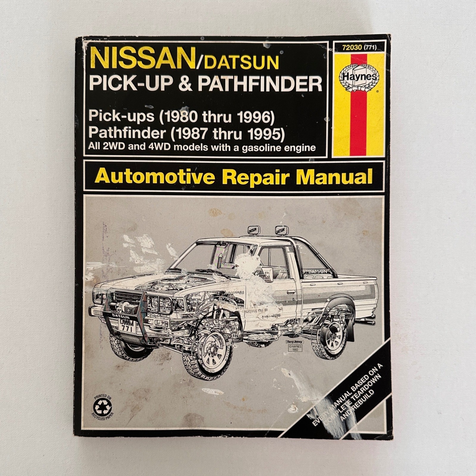 Haynes Nissan Datsun Pick-up Pathfinder 1980-1996 Repair Manual 72030 Gasoline