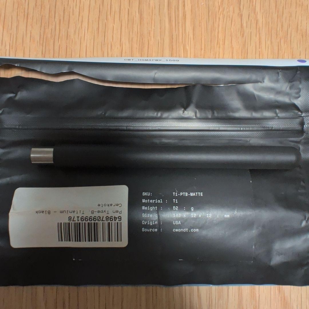 CW&T Pen Type-B Titanium Black