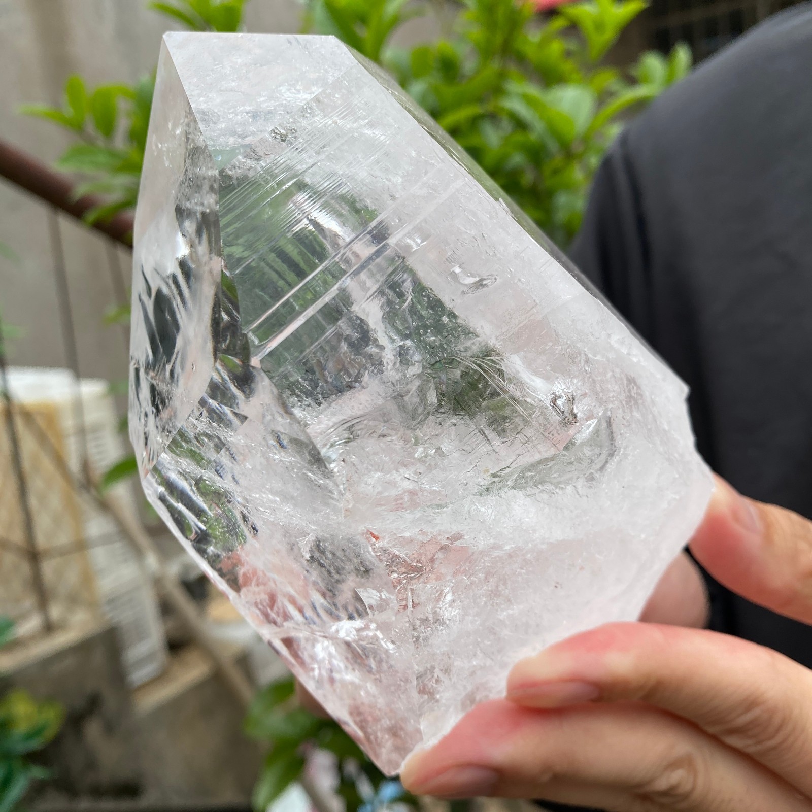 1080g A++Large Natural clear white Crystal Himalayan quartz cluster /mineralsls