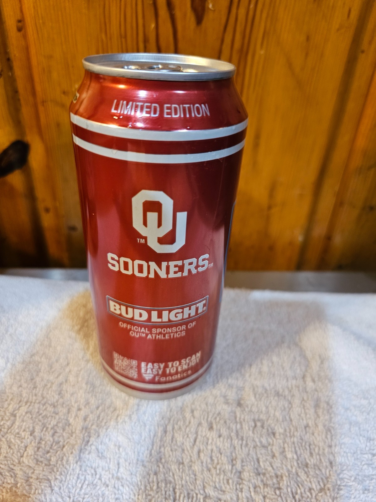 16OZ BUD LIGHT SOONERS ALUMINUM BEER CAN EMPTY   F
