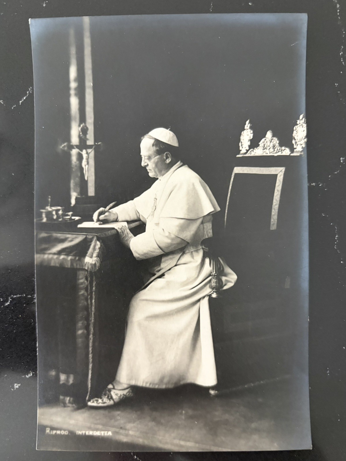 Vintage Pope Pius XI Postcard Vatican Catholic RPPC Photo 1920s 1930s Italy