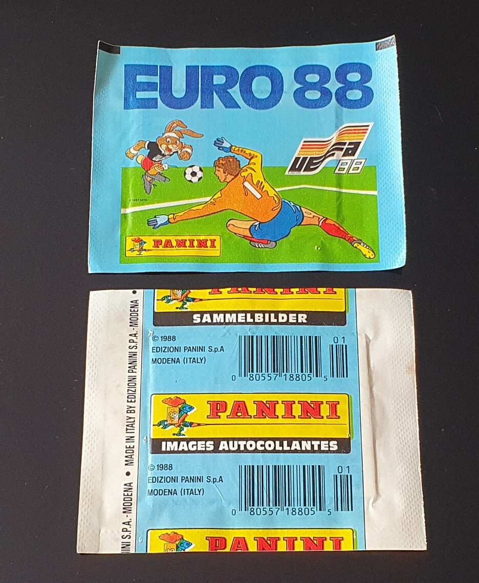 Panini Euro EK Germany 1988 Euro 88, sticker pack/bustina/bag, original packaging/sealed VGC