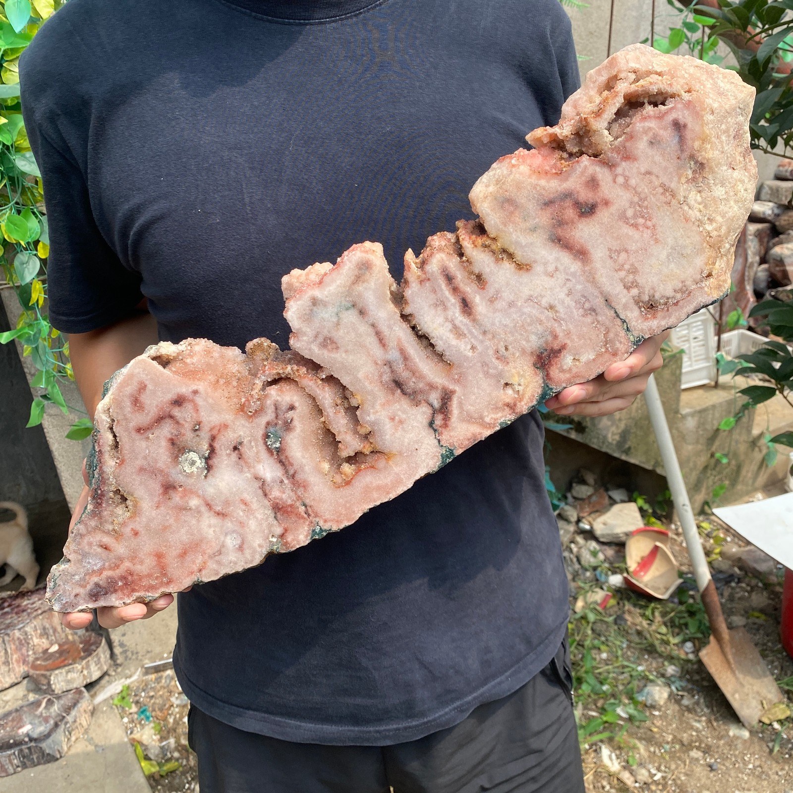 10.3lb Natural pink Amethyst geode quartz cluster crystal specimen Healing