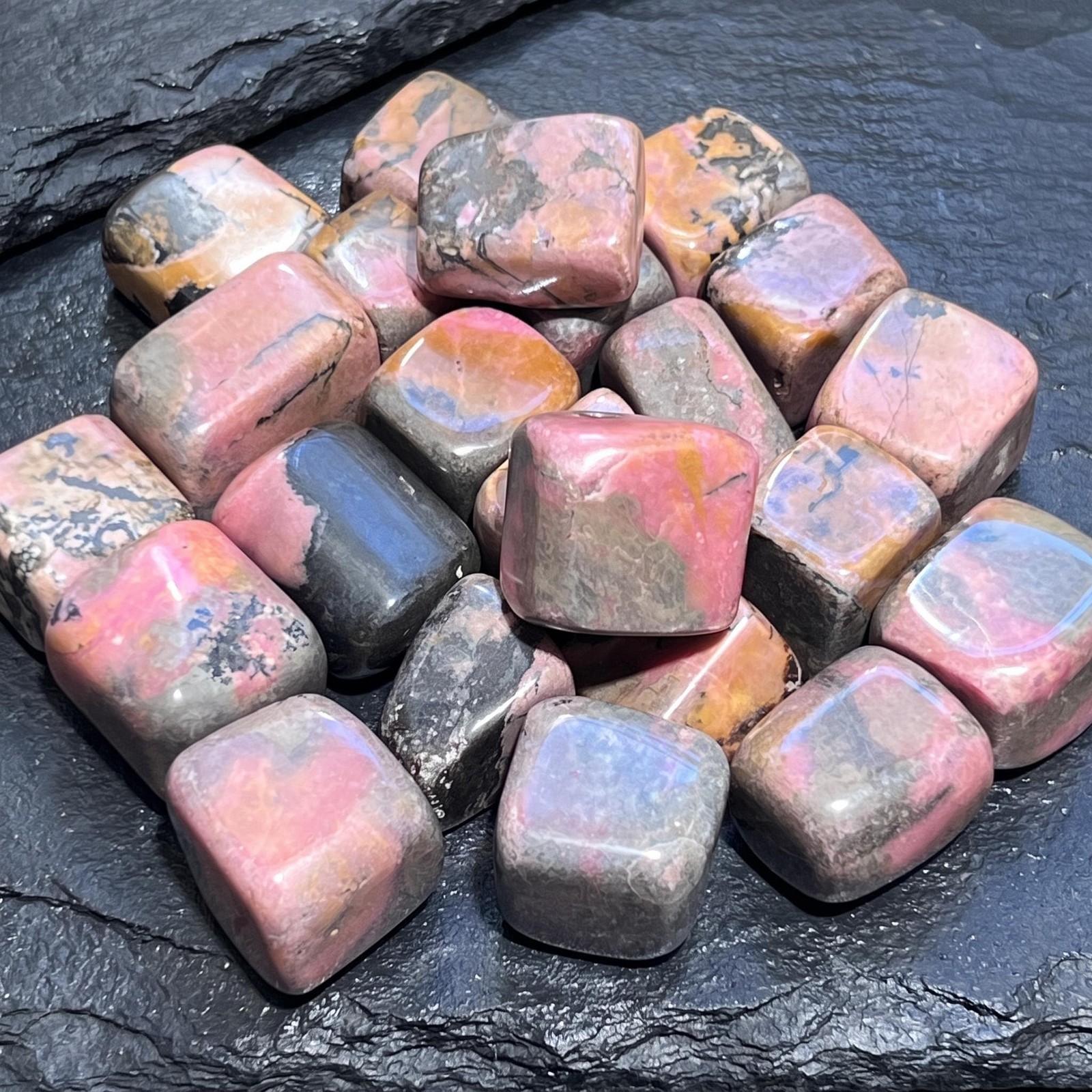 Pink Rhodonite Tumbled Stones (By The Piece or Pound) Gemstone Gift Specimen