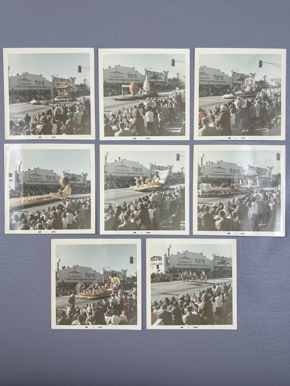 Vintage 1970s Montebello CA Parade Floats Photo Lot Carousel Toys Store Kodak