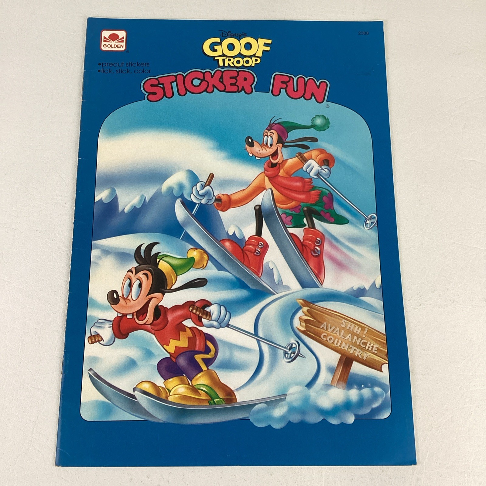 Walt Disney Goof Troop Sticker Fun Coloring Book Golden Vintage 1992 90s Goofy