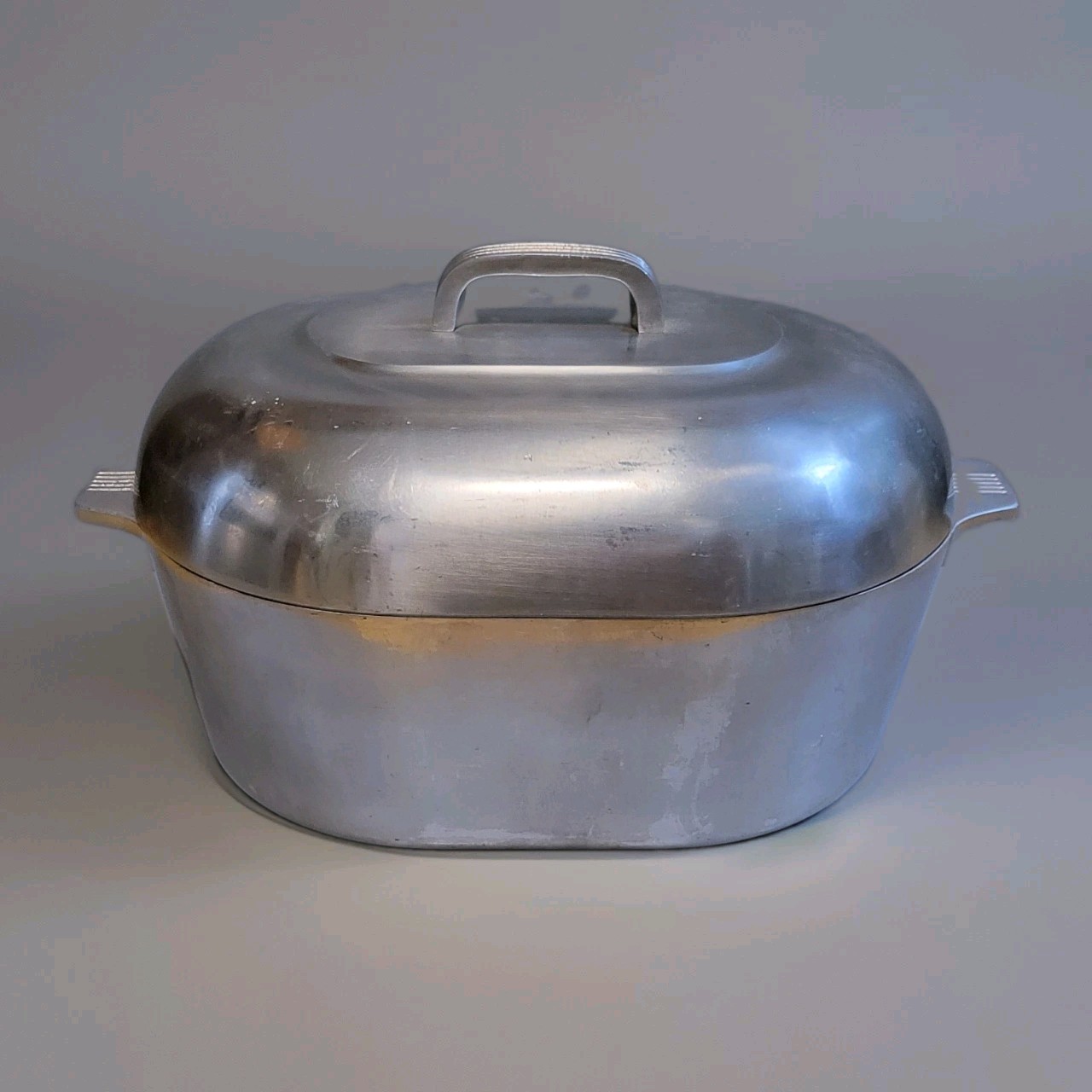 Magnalite Classic Aluminum Dutch Oven Roaster With Trivet Si09 15in Vintage 