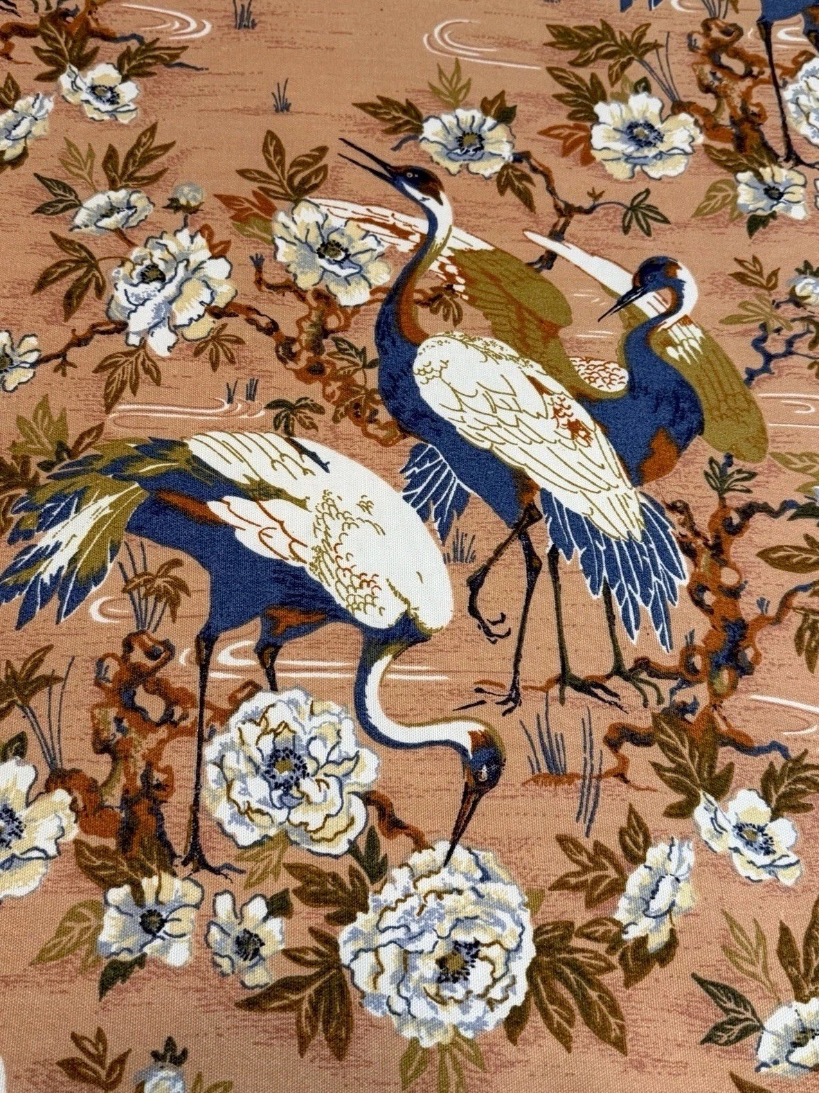 Vintage 70’s Gabrielle Cie Fab 9. 3/4–Yds 54”Wd Chinoiserie Upholstery Exlnt