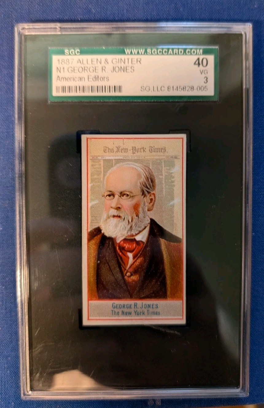 1887 N1 Allen & Ginter #26 George R. Jones SGC 3 American Editors Clean Low Pop