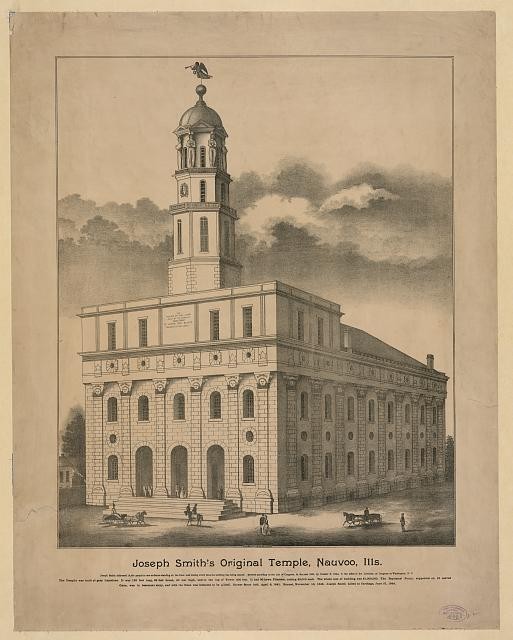 Photo:Nauvoo Illinois Joseph Smith Original Temple 1890 Mormon