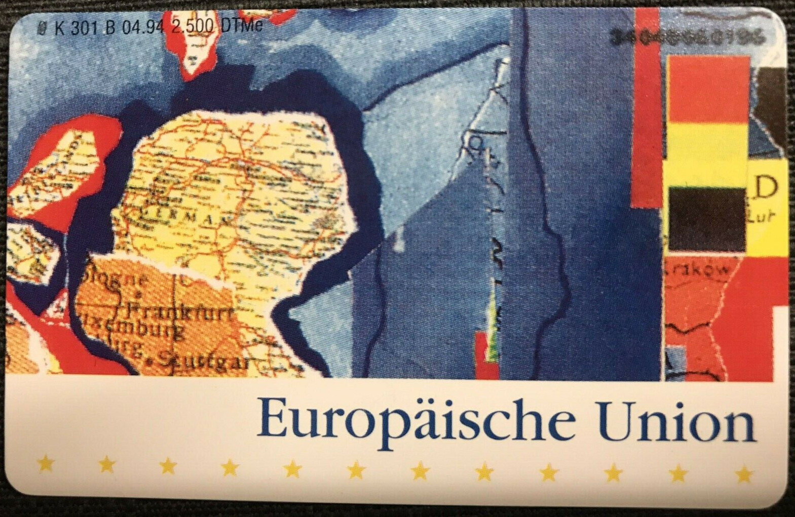K 301 B 04.94 6 DM vote go European election EU design only 2500 ex. New***Mint***