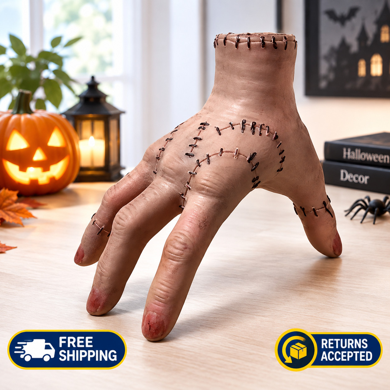 Halloween Horror Props Broken Severed Hand Toy Figurine Desktop Decor Party US