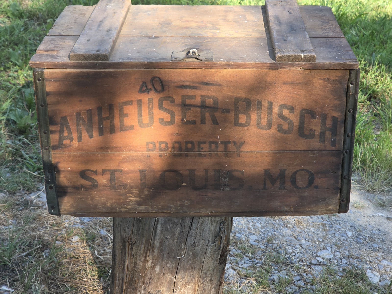 1933  Anheuser Busch Wood Crate Box St Louis Beer 