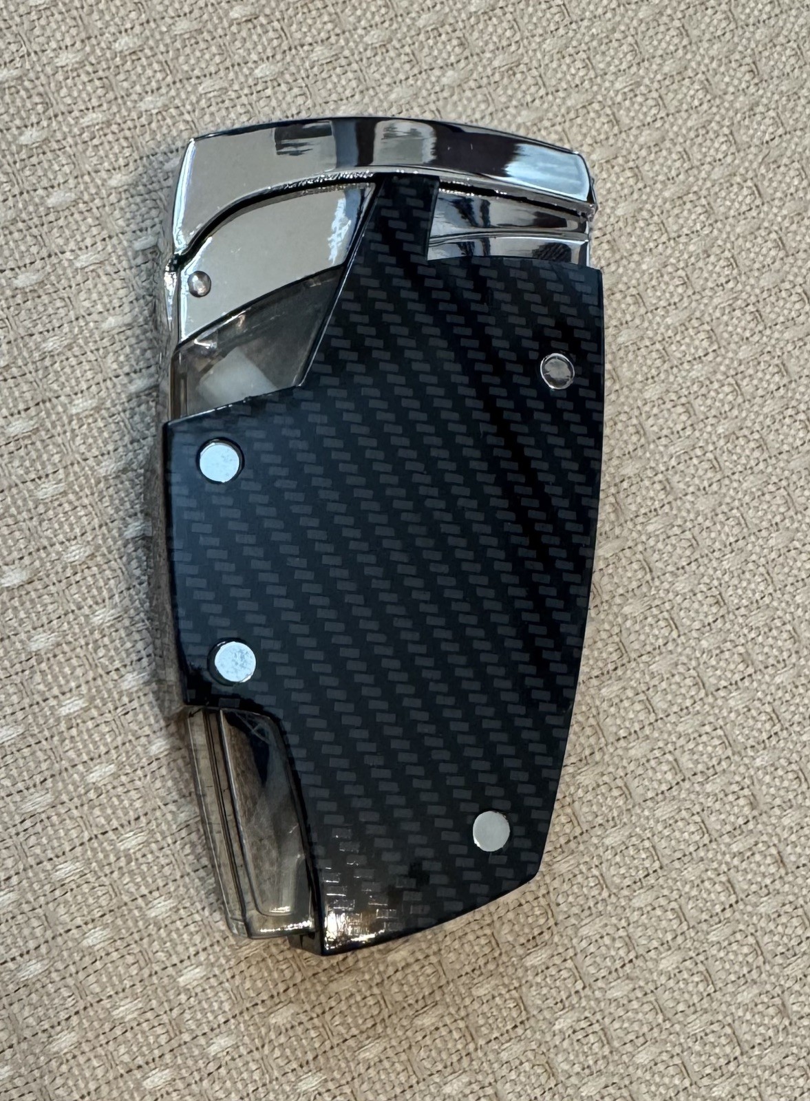 CIGAR LIGHTER JET Butane One World Model CF01/B3207 Carbon Fiber Moretti Style