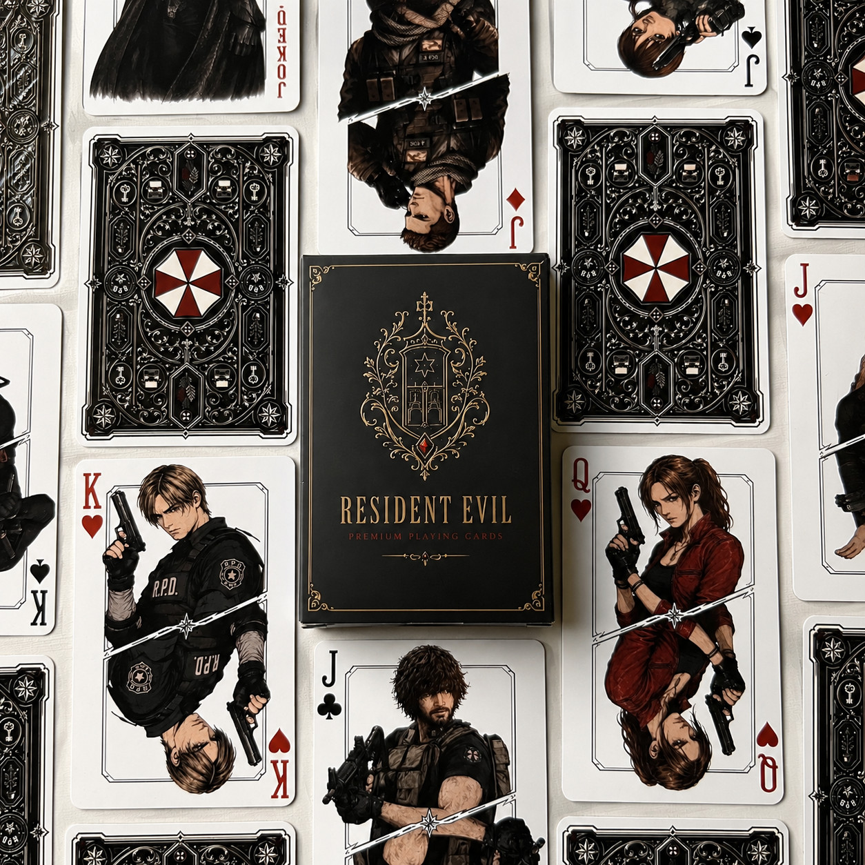 Resident Evil Playing Card Deck, Survival Horror Game Illustrated Poker