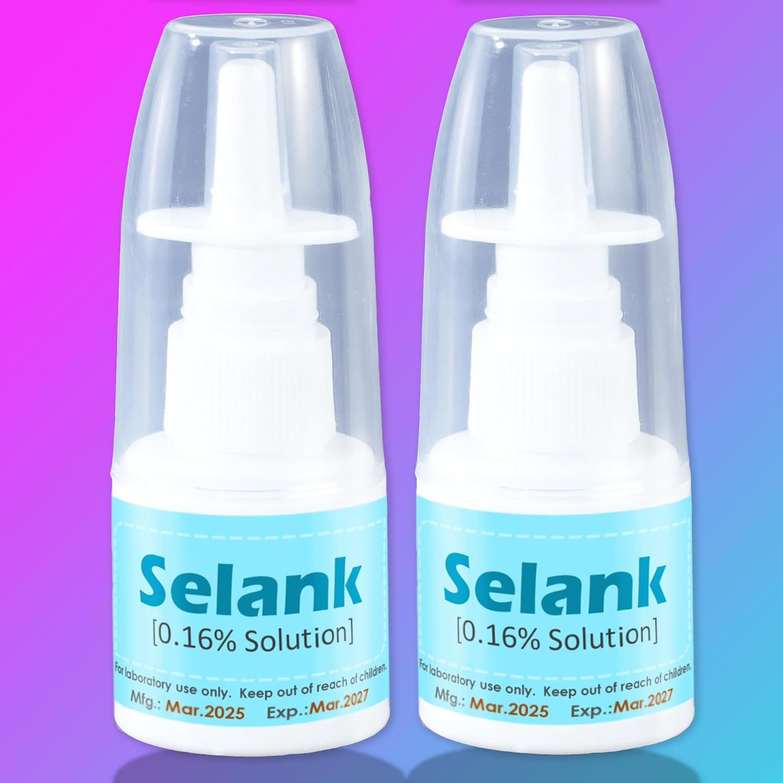 Selank Diacetate Spray 40mL High Purity 99.8 Percent TP-7 20mL Packed
