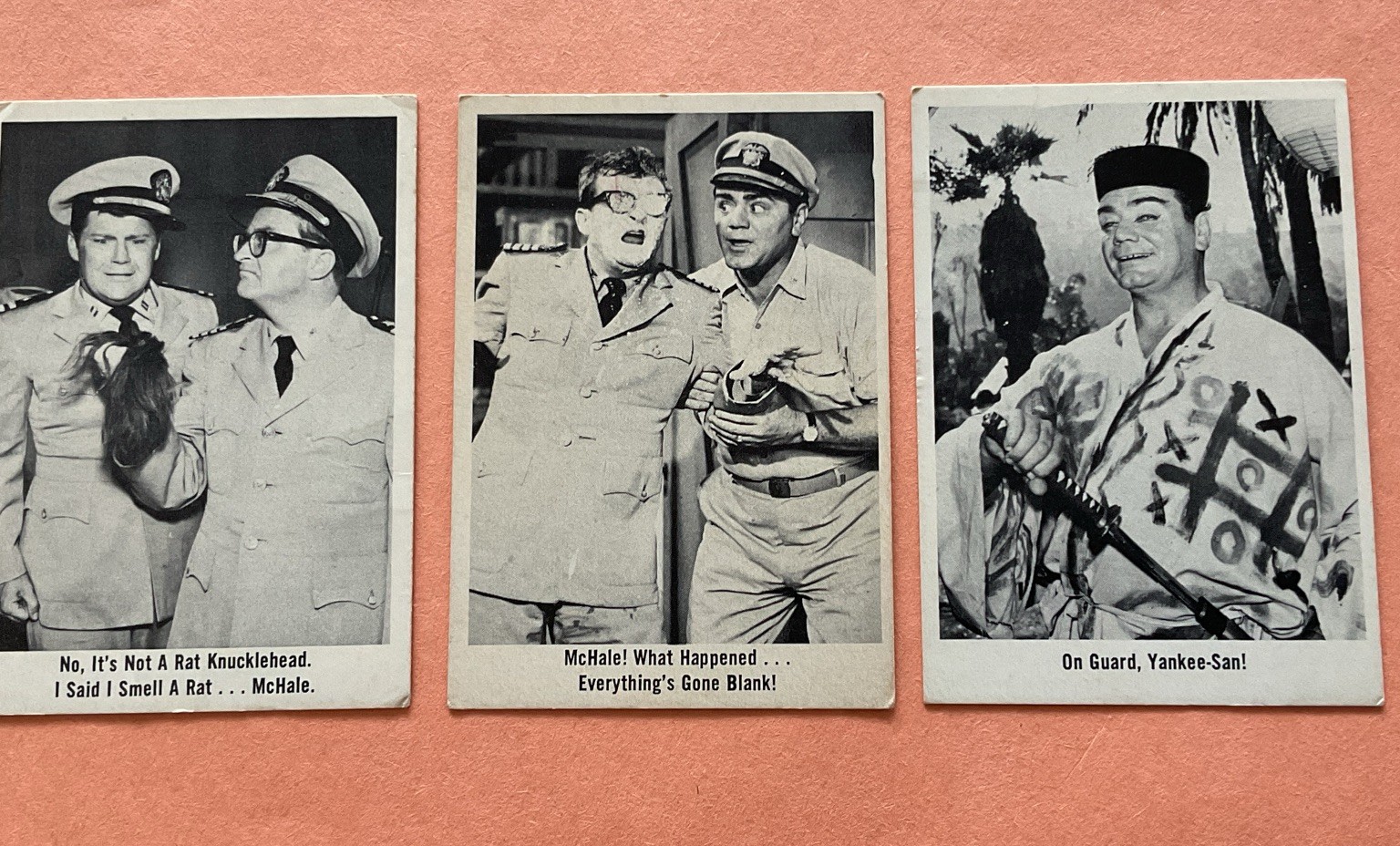 1965 Fleer McHale\'s Navy Card Lot (3) #’s 9,18,60 ~ 