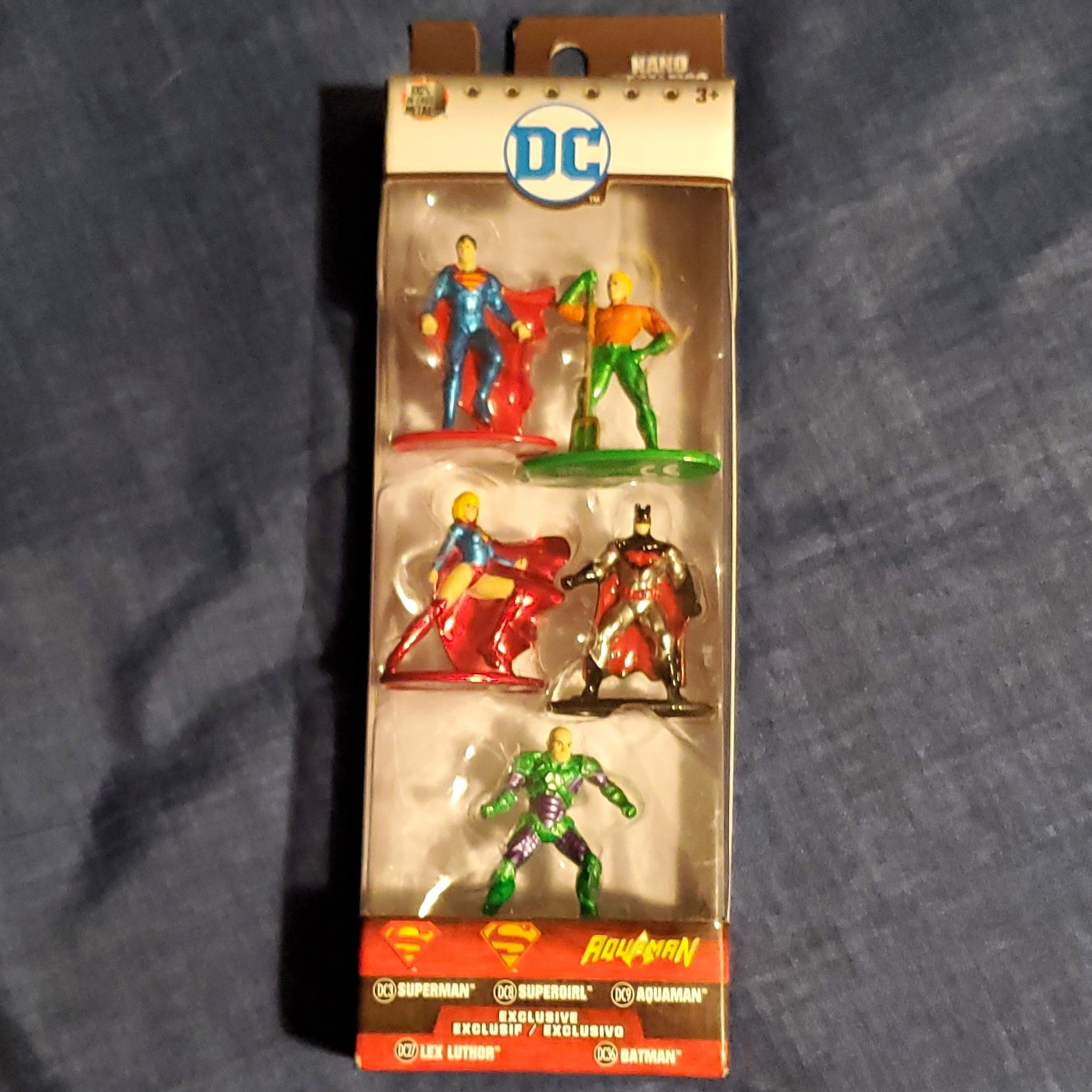 Jada Toys DC Nano Metalfigs 5-Pack Superman Batman Aquaman Exclusive 84407