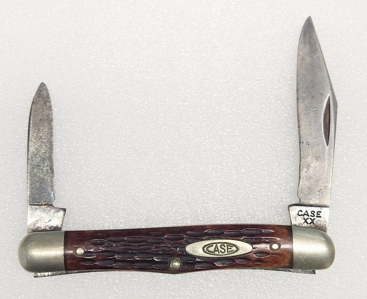 Vintage 1940-64 Case XX 6208 Redbone Half Whittler Pocket Knife - 3.25\