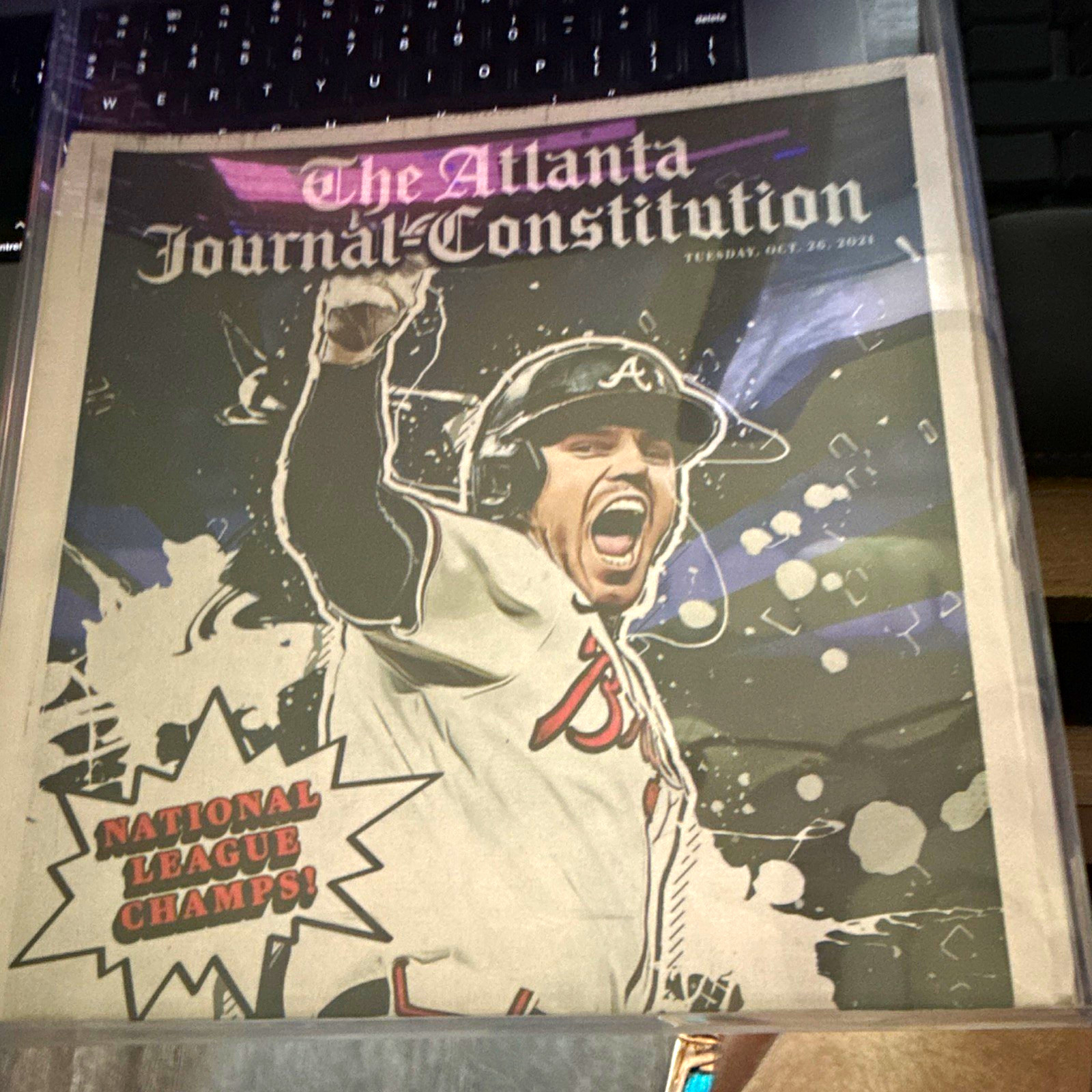 Atlanta Journal-Constitution Newspaper Oct 26 2021 Braves World Series “Welcome”