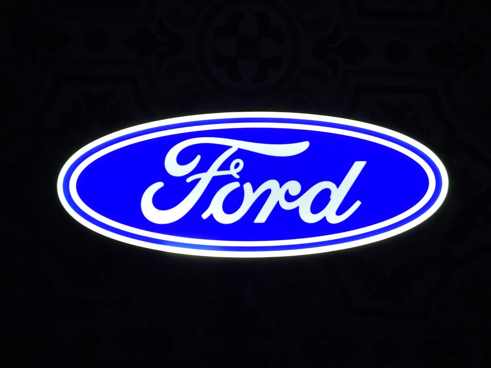 Ford Blue Oval LED Lightbox Sign - 3D Printed Decor