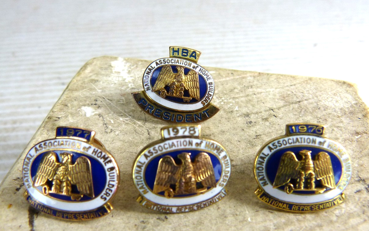 NAHB National Association Of Home Builders Tie Pins National Rep & President