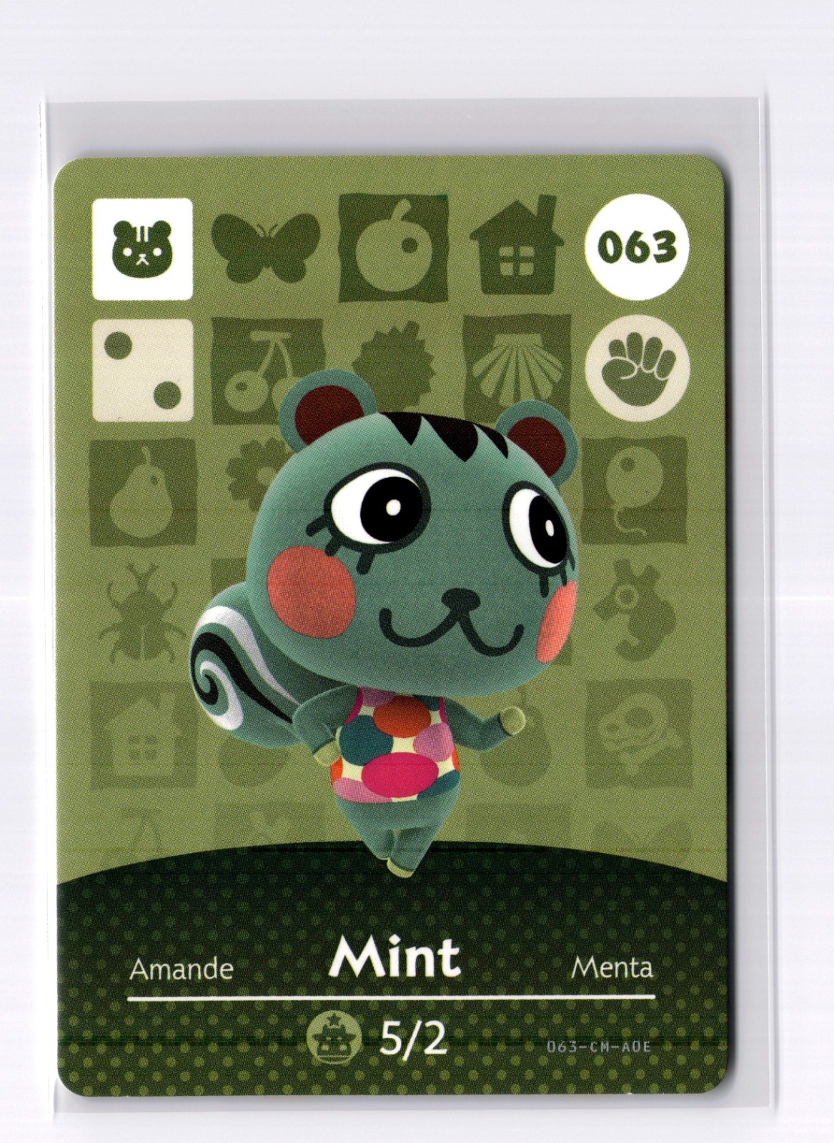 Mint #063 Animal Crossing Amiibo Authentic Nintendo 