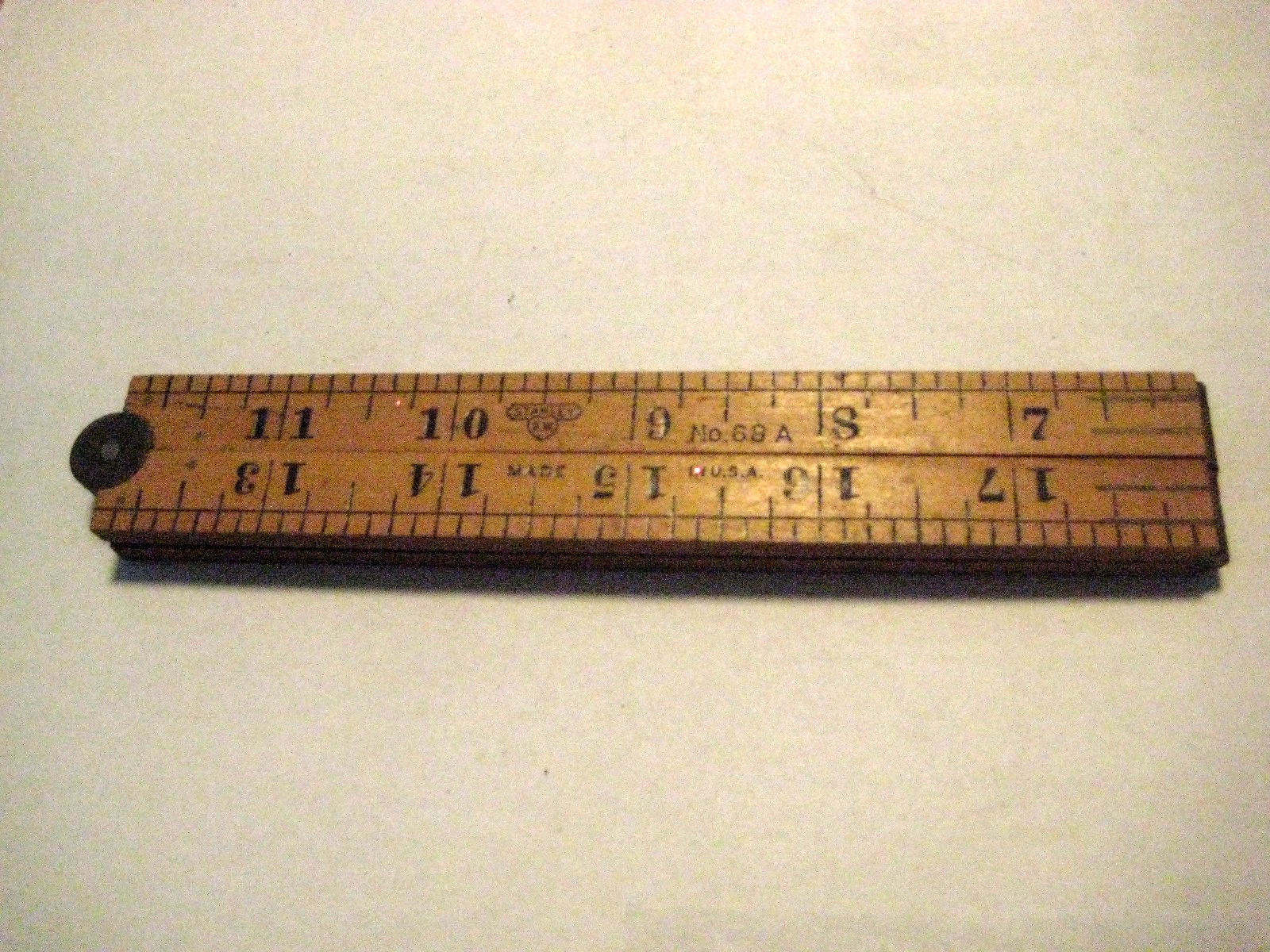 Vintage Stanley Sweetheart No 68A Boxwood Brass Folding Rule Ruler 24\