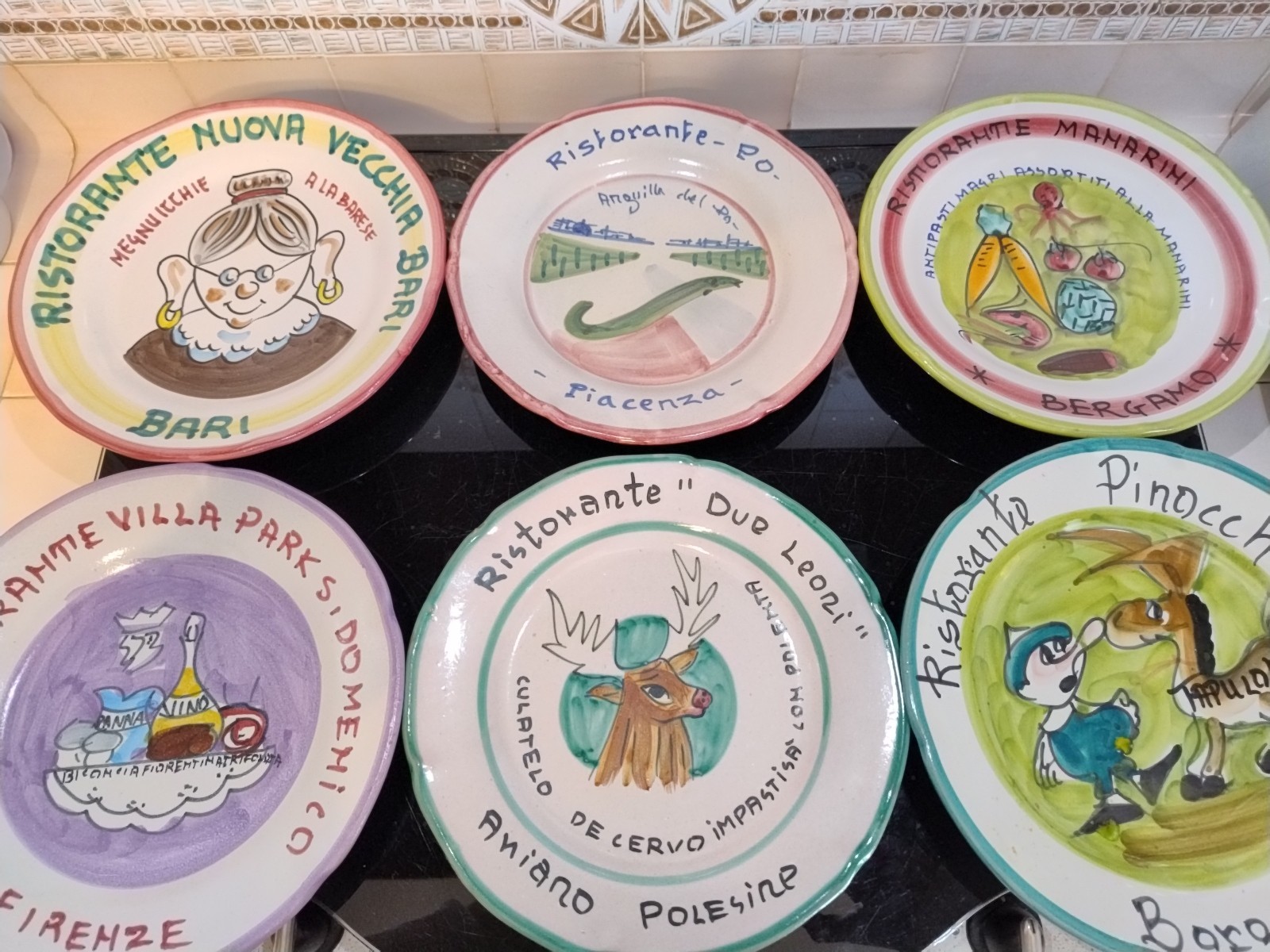 Solimene Vietri Ceramic 6 Dish Good Souvenir Service (Lot B)