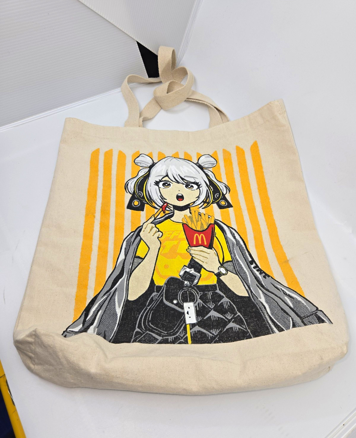 McDonalds X Omocat Japan Manga  Collaboration Promo Tote Bag French Fries Girl