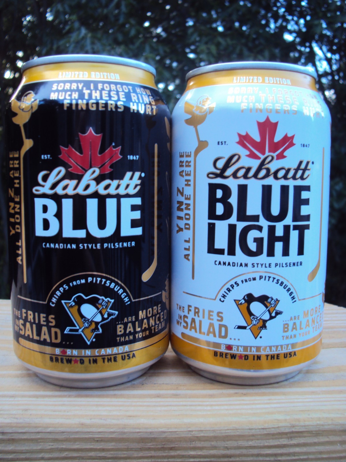 2026 LABATTS BLUE / BLUE LIGHT /  *PITTSBURGH PENGUINS * 12 oz. beer can set