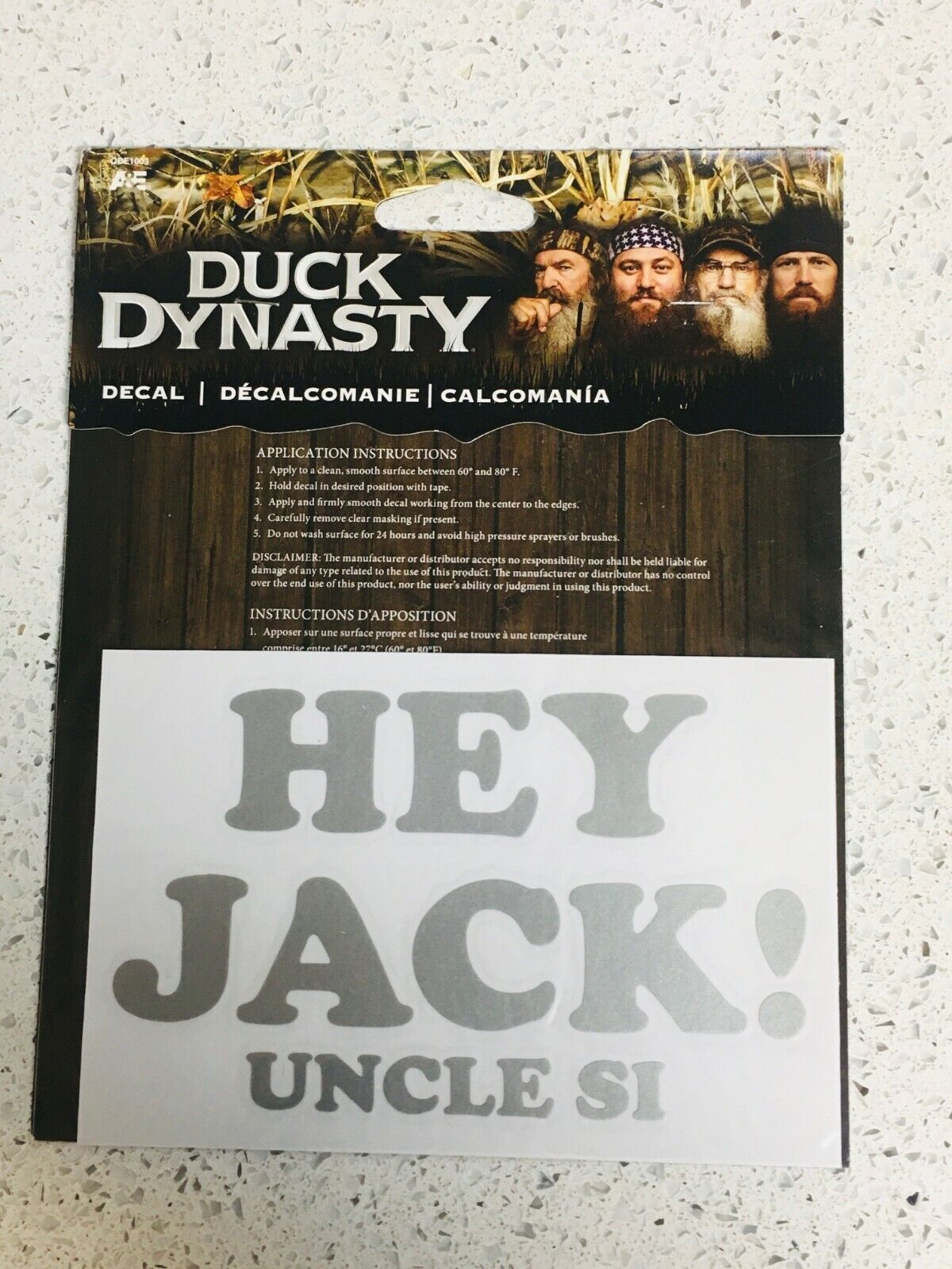 Duck Dynasty Commander Auto Car Sticker Decal Hey Jack Uncle Si