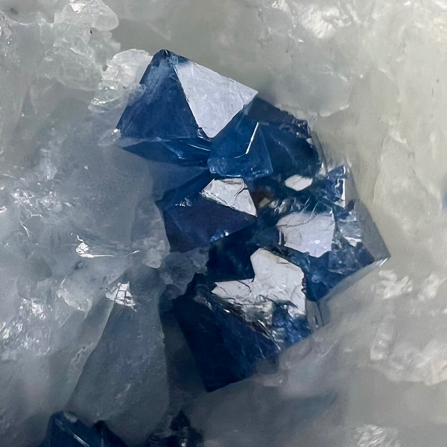65 Gram Extremely Rare Blue Spinel Crystals On Matrix From SKARDU, PAKISTAN