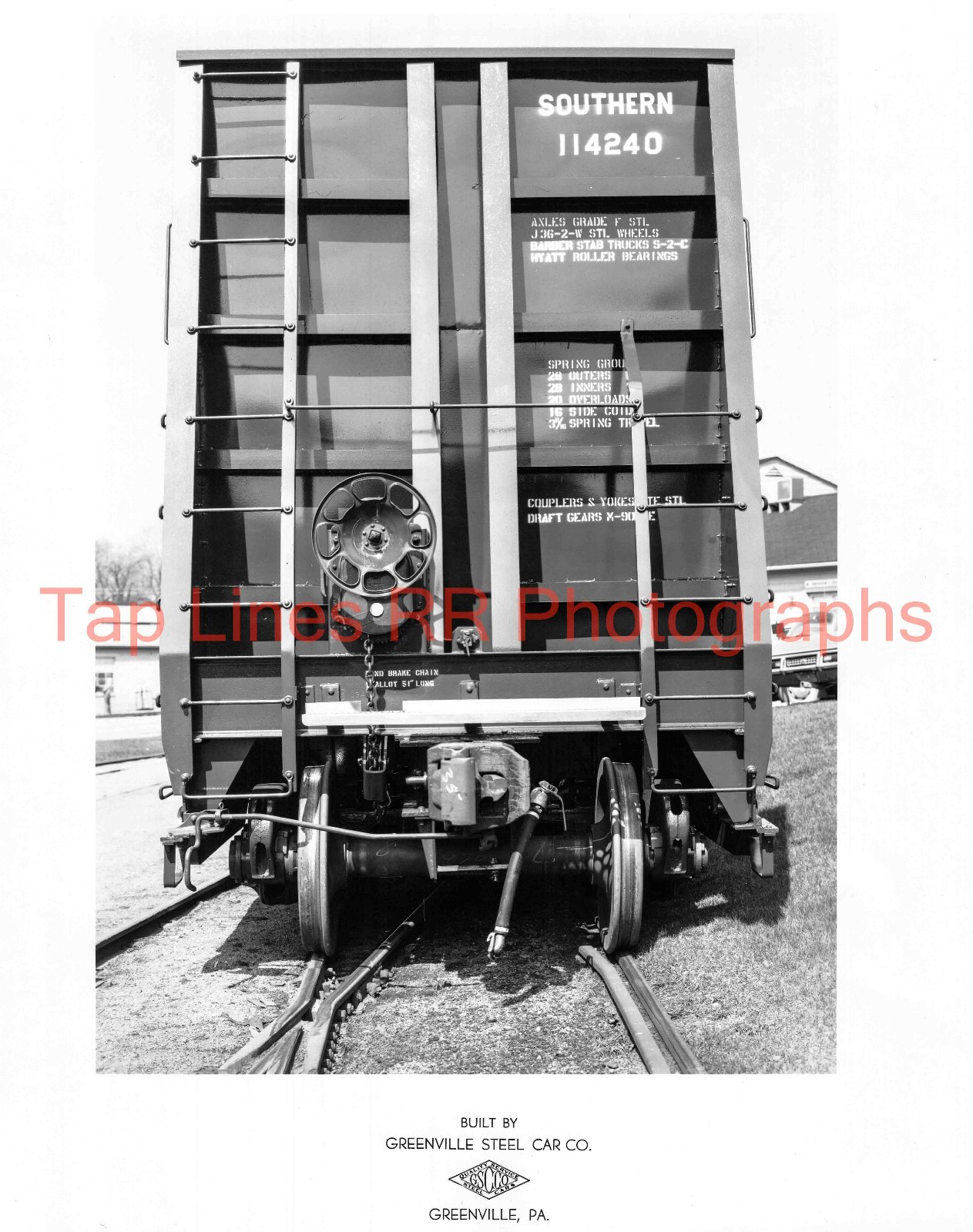 Southern 114240 Bulk Head Flat End View Greenville New 8x10 Photo