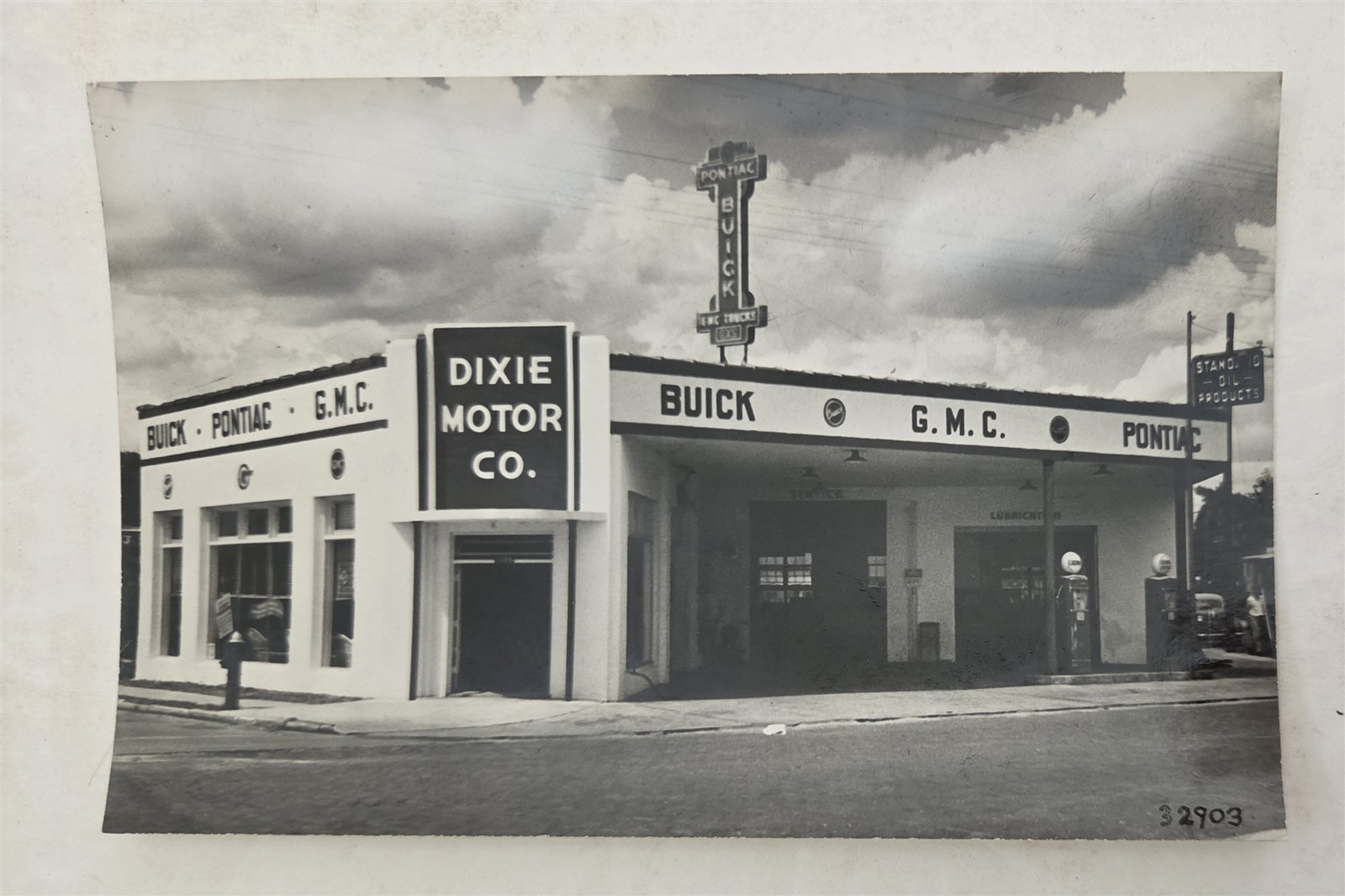 c1940s vintage PRESS PHOTO fort myers fl DIXIE MOTOR CO BUICK PONTIAC GMC
