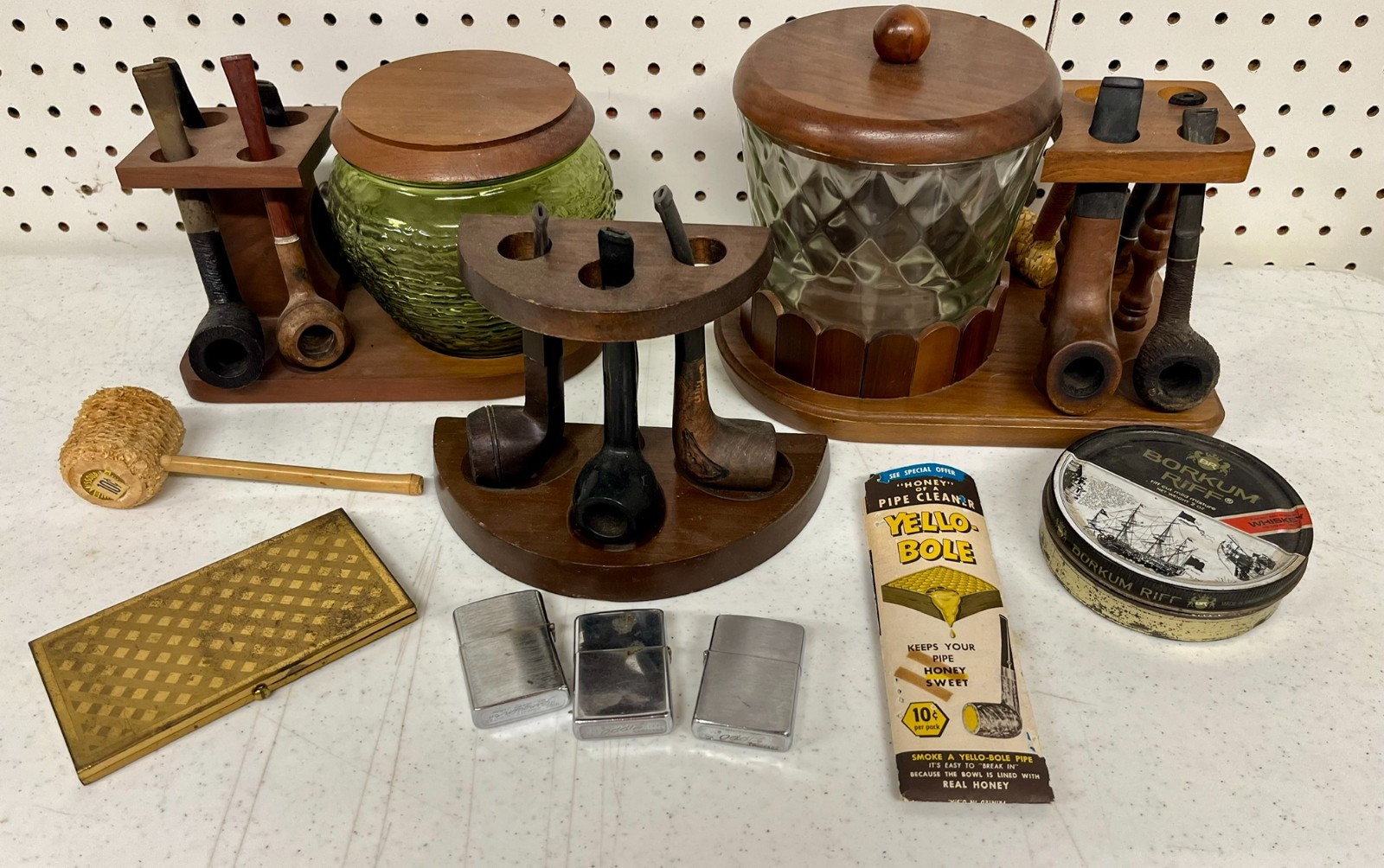 Vintage Estate Smoking Pipes Lot Briarlee, Grabow, Medico The Pipe VFQ corncob