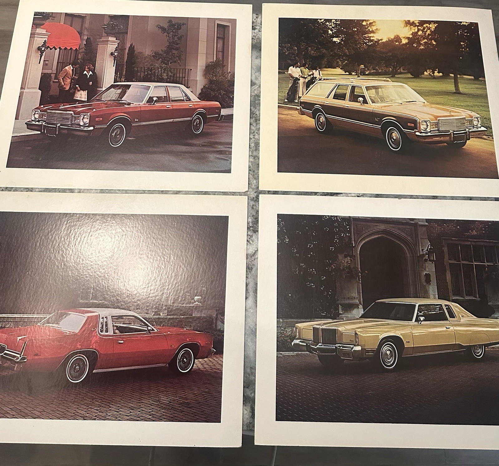 Vintage 1970s Chrysler Dealership Advertising Display Posters 20x24 Lot of 4
