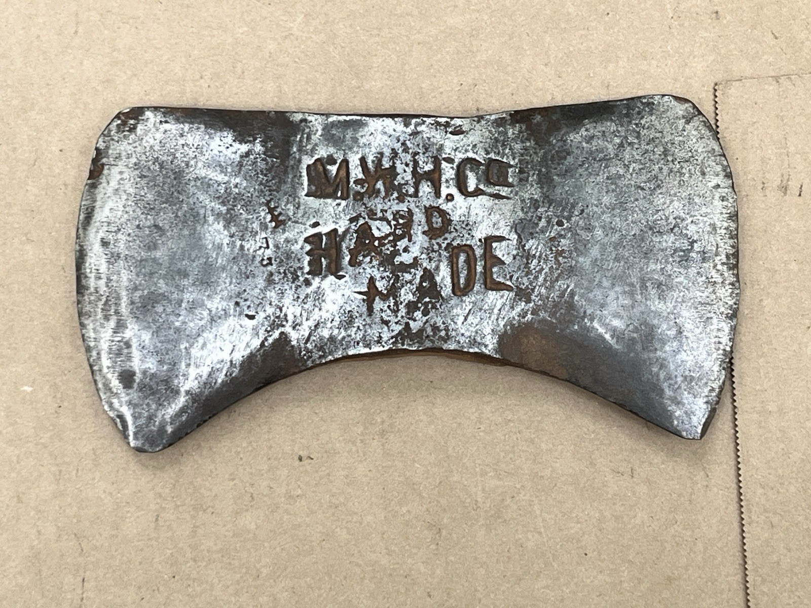 vintage M.W.H.co hand made double bit axe