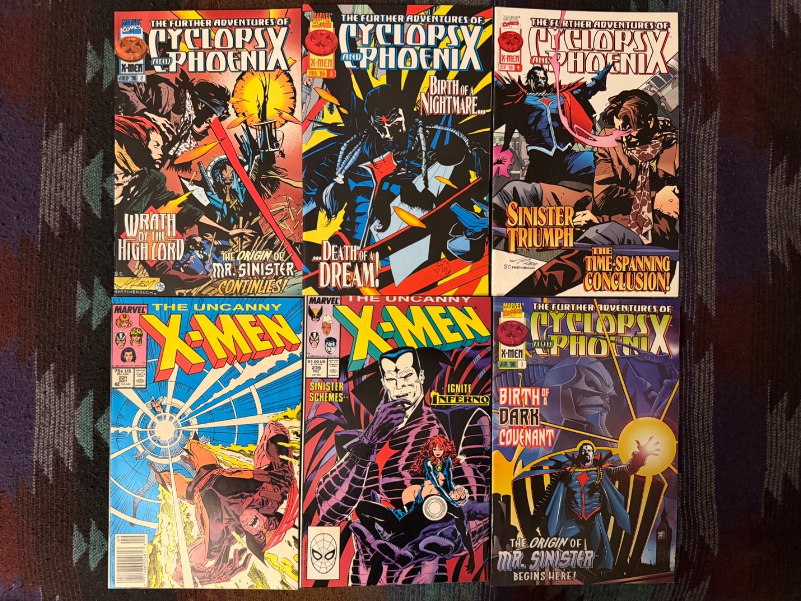 X-MEN 221 - 239 & THE FURTHER ADVENTURES OF CYCLOPS AND PHOENIX-MR. SINISTER