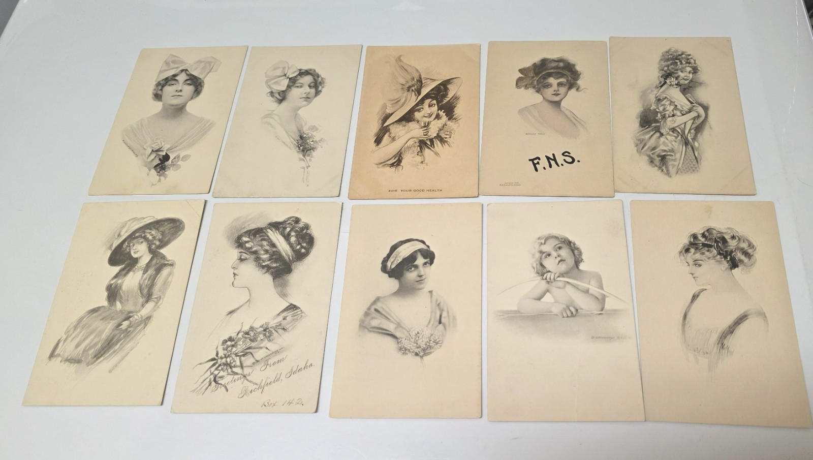 Pretty Ladies - Set of 10 - All from 1900-1909 Era