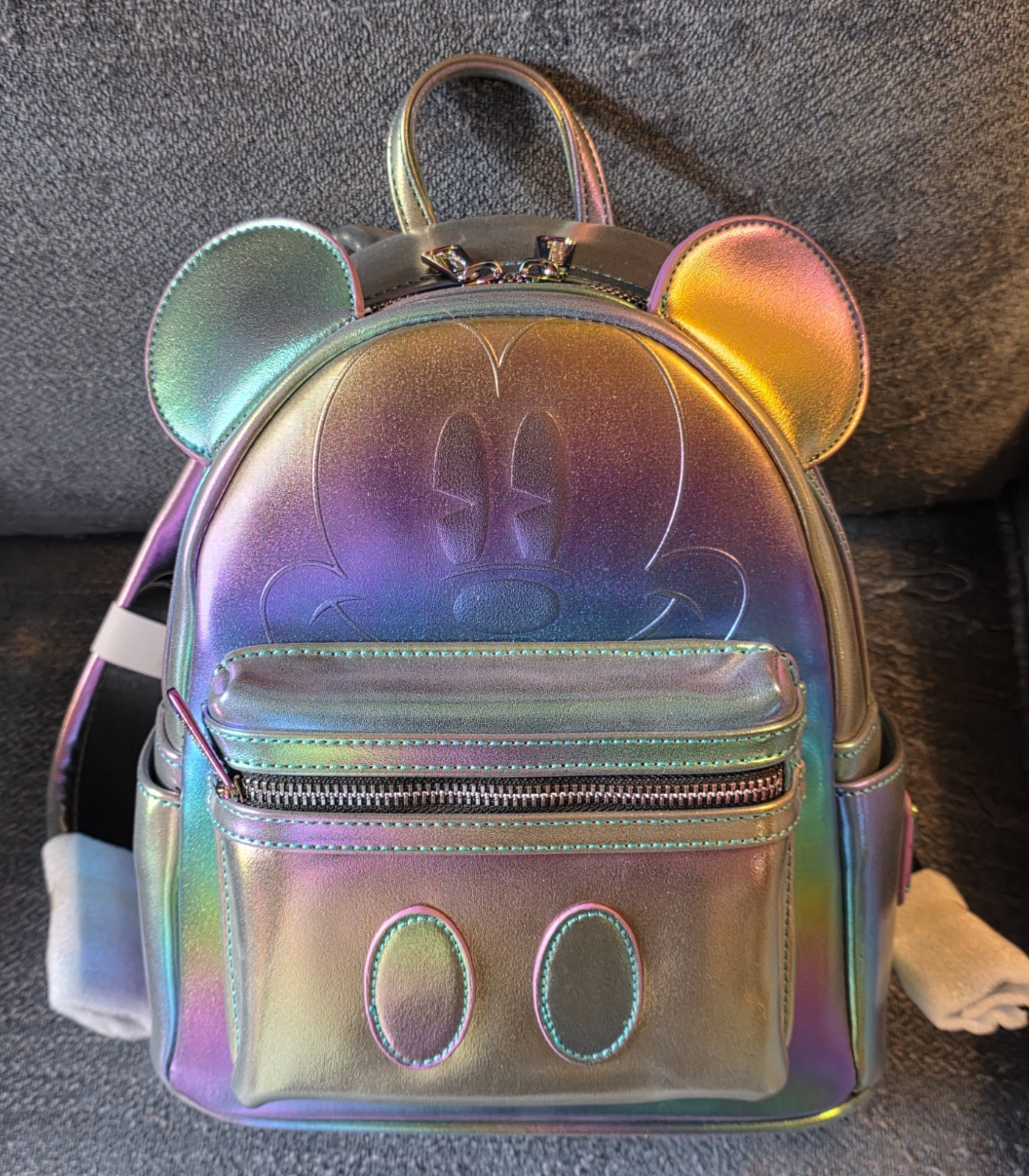 *** NEW Loungefly Disney Oil Slick Mickey Mouse Backpack with Wallet ***