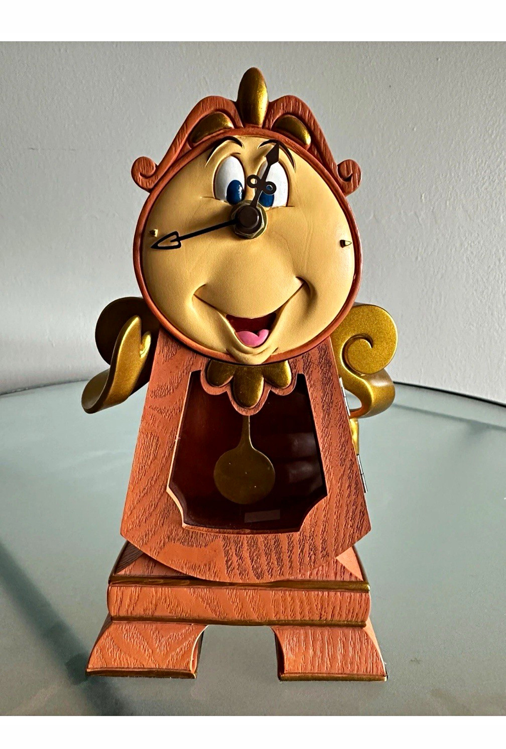 Disney Parks Beauty and the Beast Cogsworth Character Pendulum Clock exclusive ￼