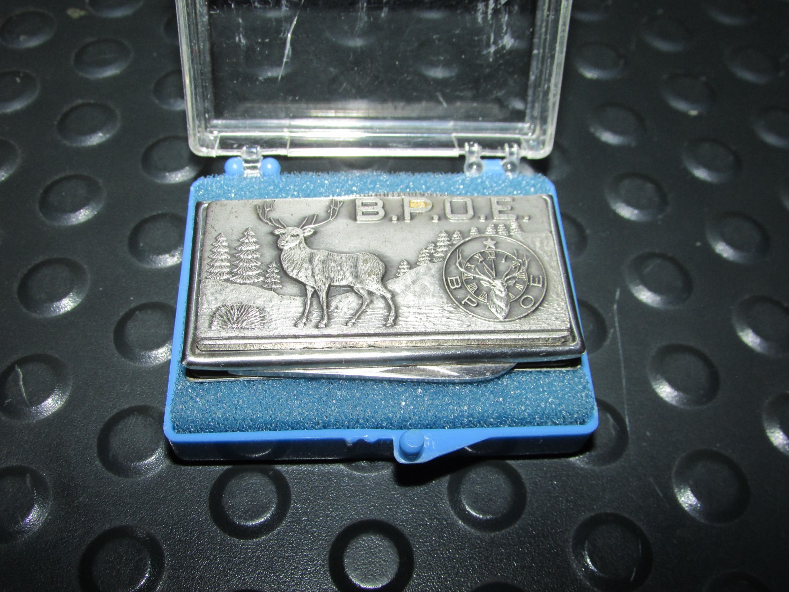 Vintage BPOE Elks Lodge Money Clip Pocket Knife